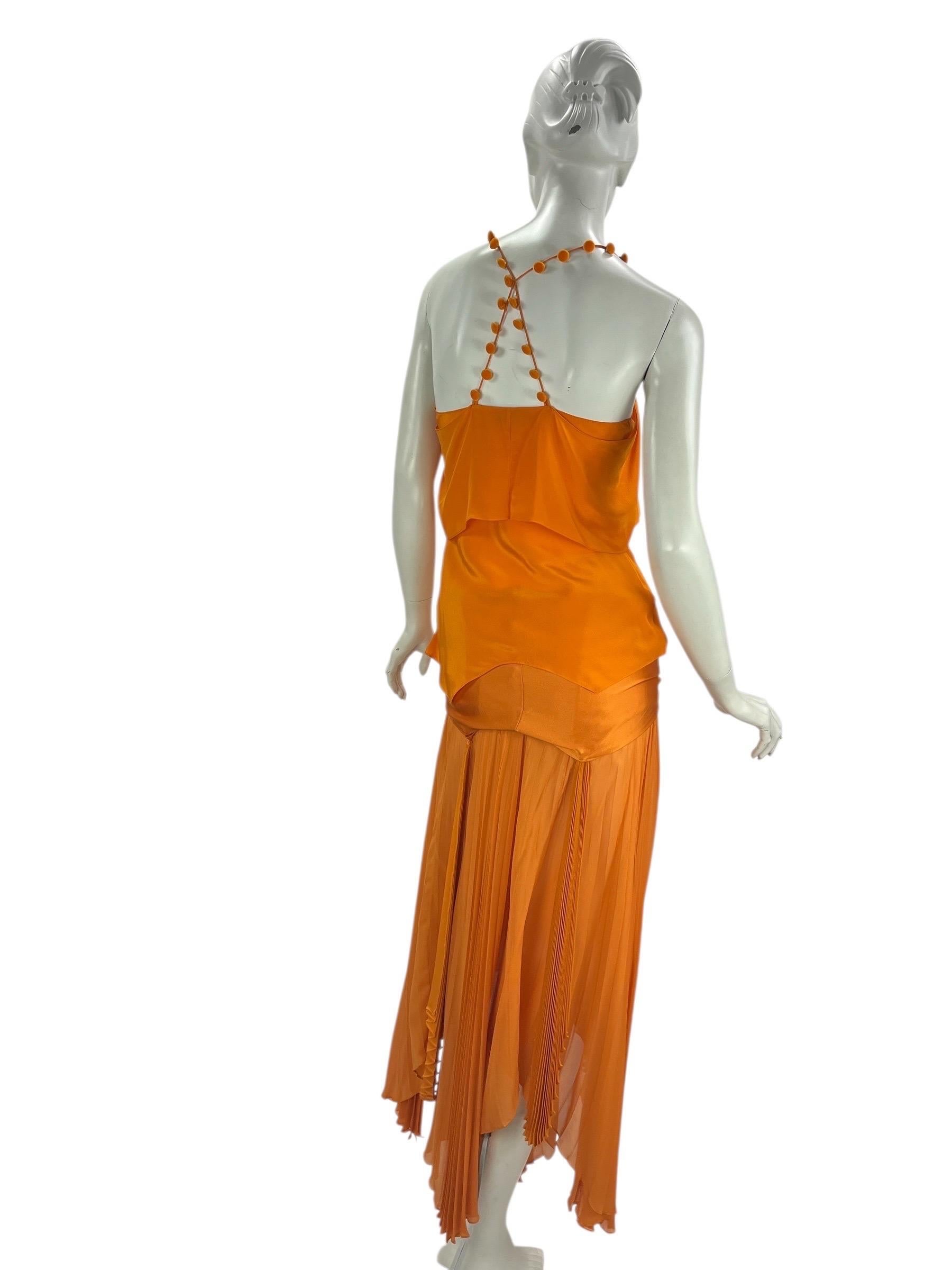 2004 Vintage Tom Ford para YSL Conjunto de traje de falda y top de seda Marrón en venta
