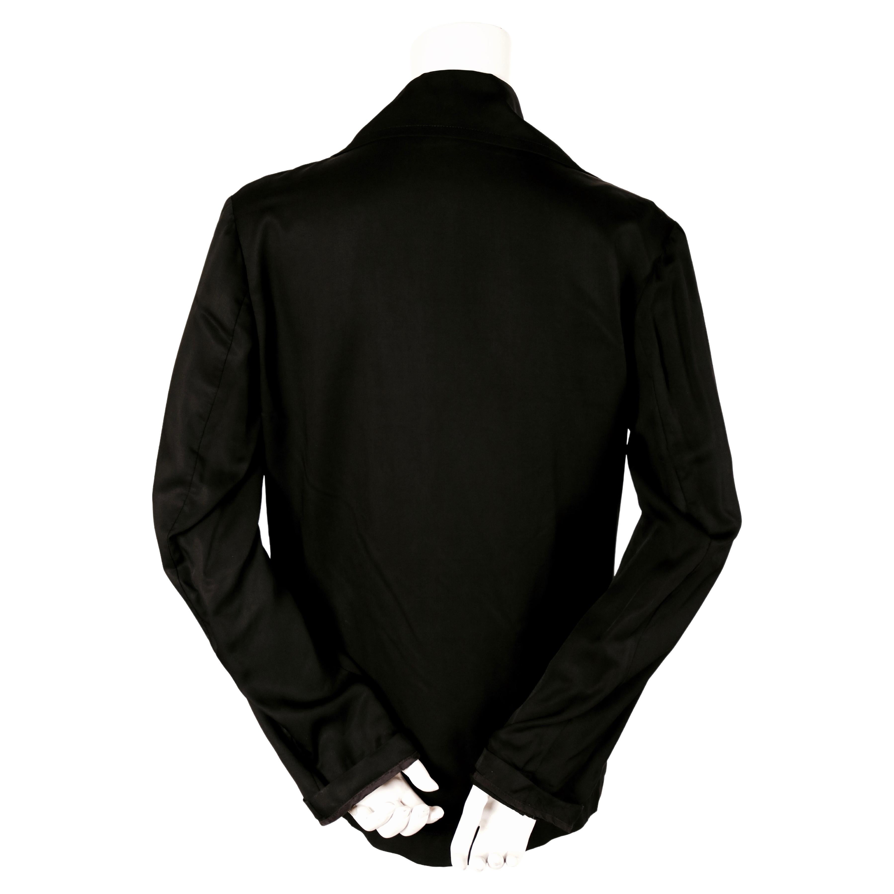 2004 YOHJI YAMAMOTO black RUNWAY jacket with large silver grommets In Excellent Condition In San Fransisco, CA