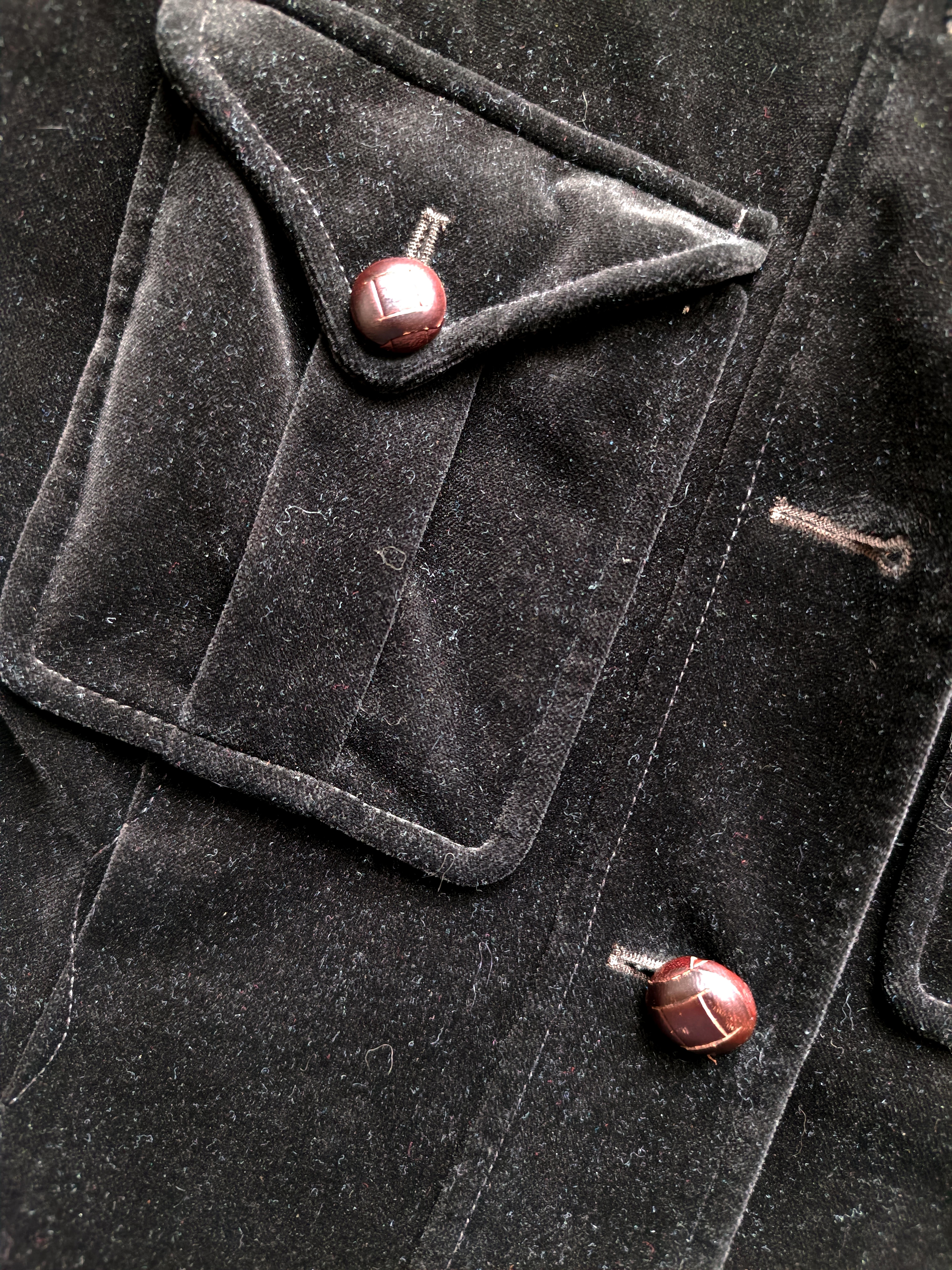 2004 YSL Tom Ford 2004 Yves Saint Laurent Rive Gauche Velvet Jacket For Sale 6