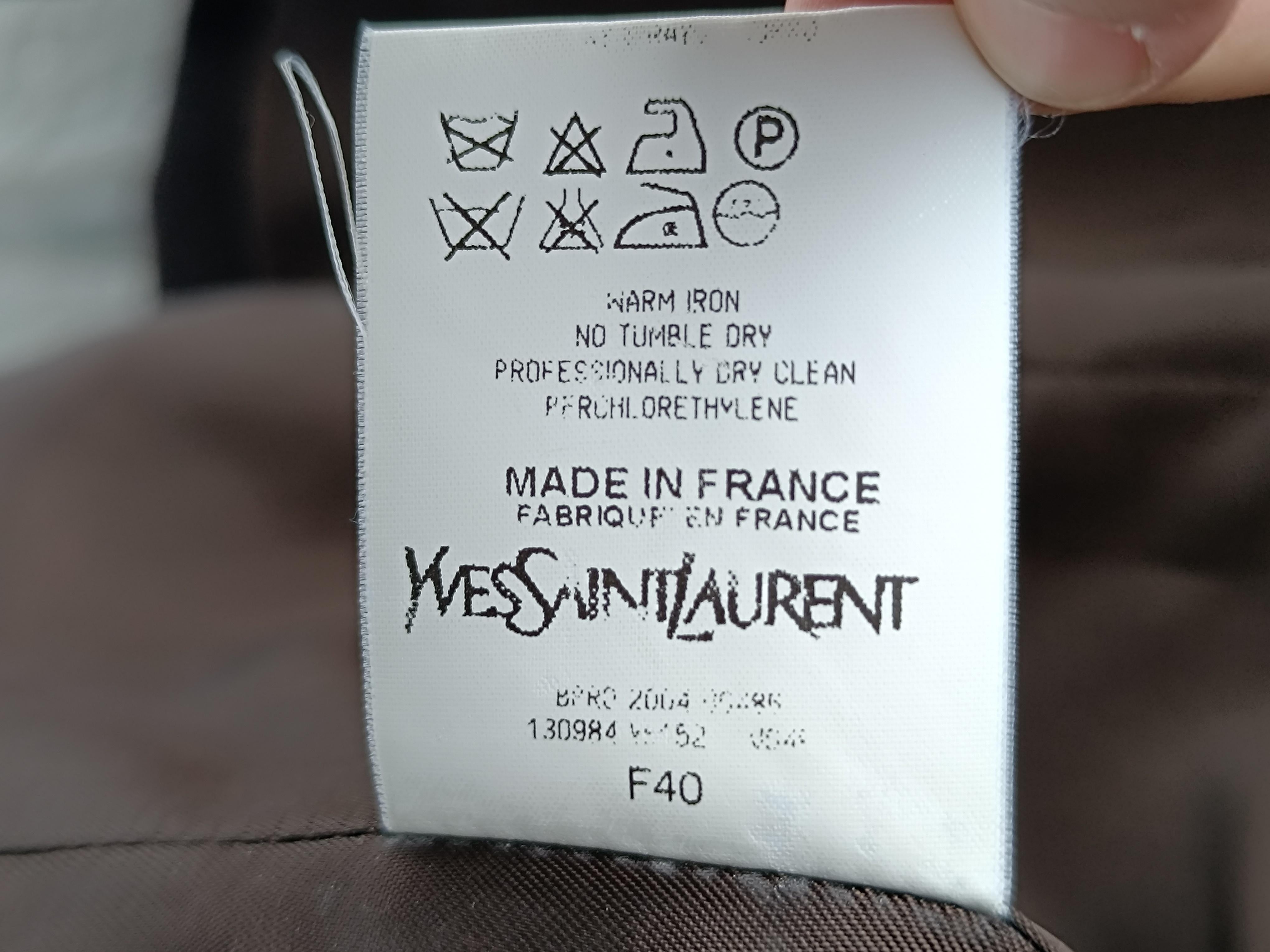 2004 YSL Tom Ford 2004 Yves Saint Laurent Rive Gauche Velvet Jacket For Sale 10