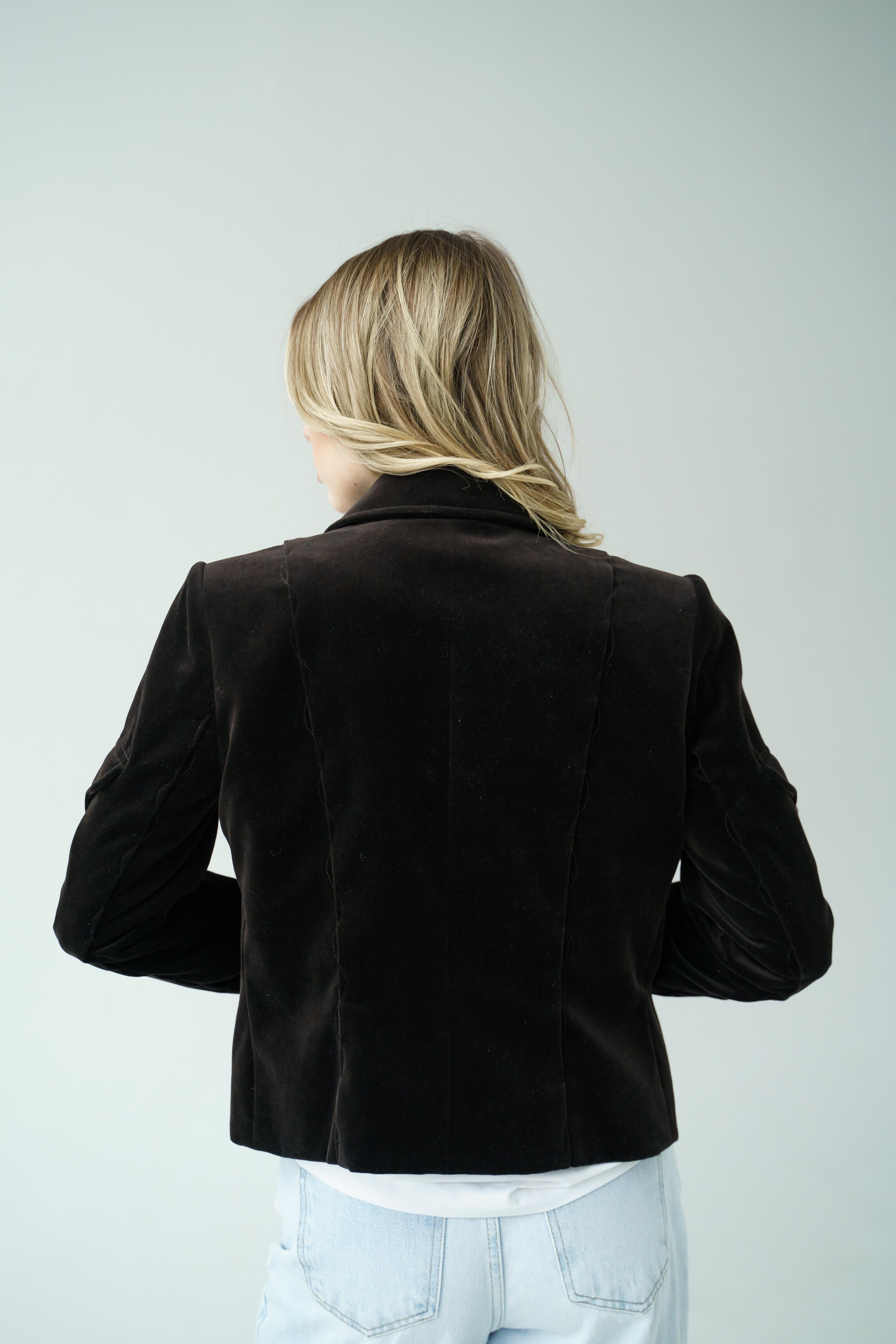 2004 YSL Tom Ford 2004 Yves Saint Laurent Rive Gauche Velvet Jacket For Sale 2