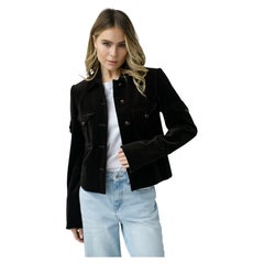 2004 YSL Tom Ford 2004 Yves Saint Laurent Rive Gauche Samtjacke