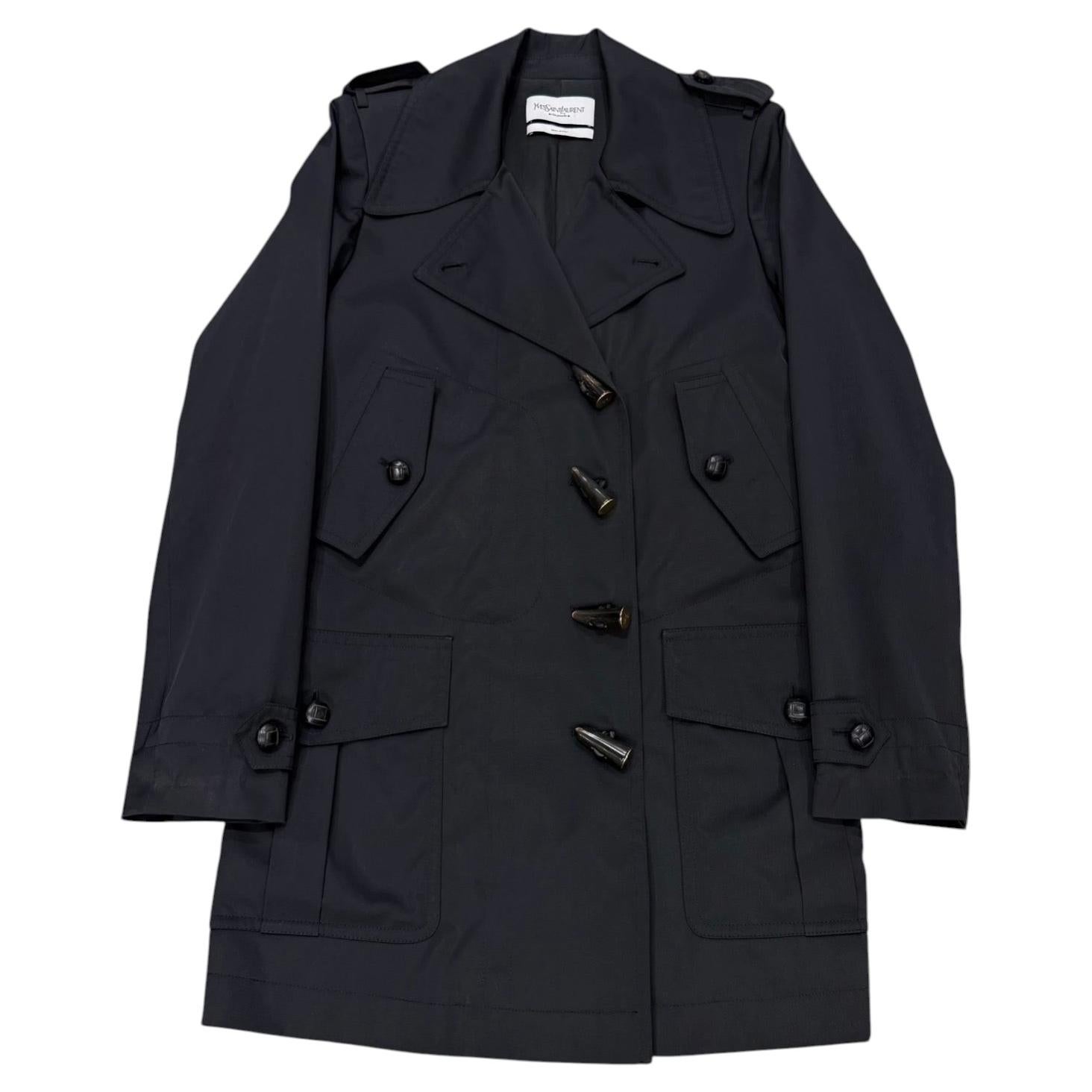 2004 Yves Saint Laurent by Tom Ford utility toggle Mombasa nylon coat