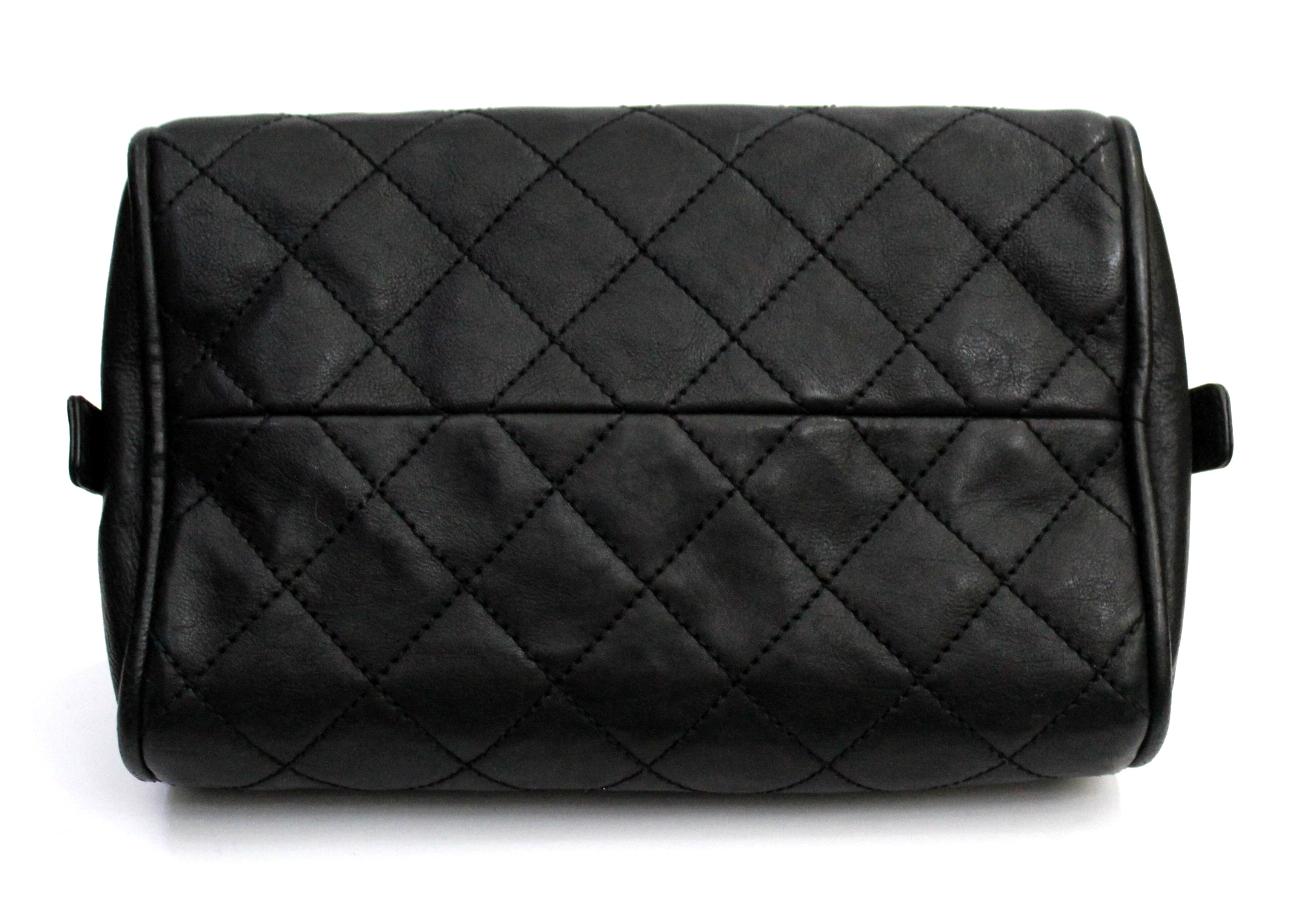 2005/06 Chanel Black Leather Top Handel Bag 1