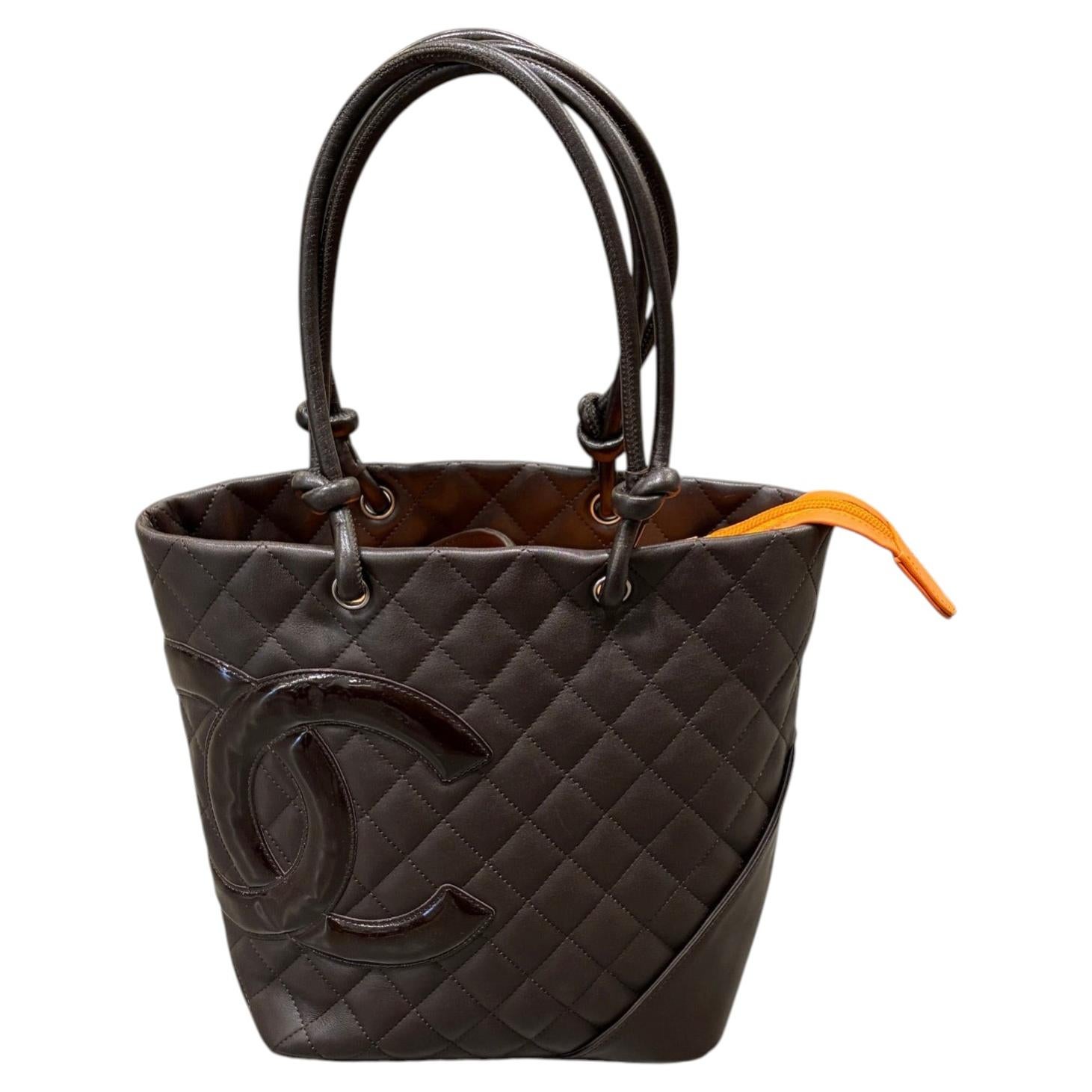 Sac cabas en cuir Chanel Cambon Ligne, collection 2005-2006