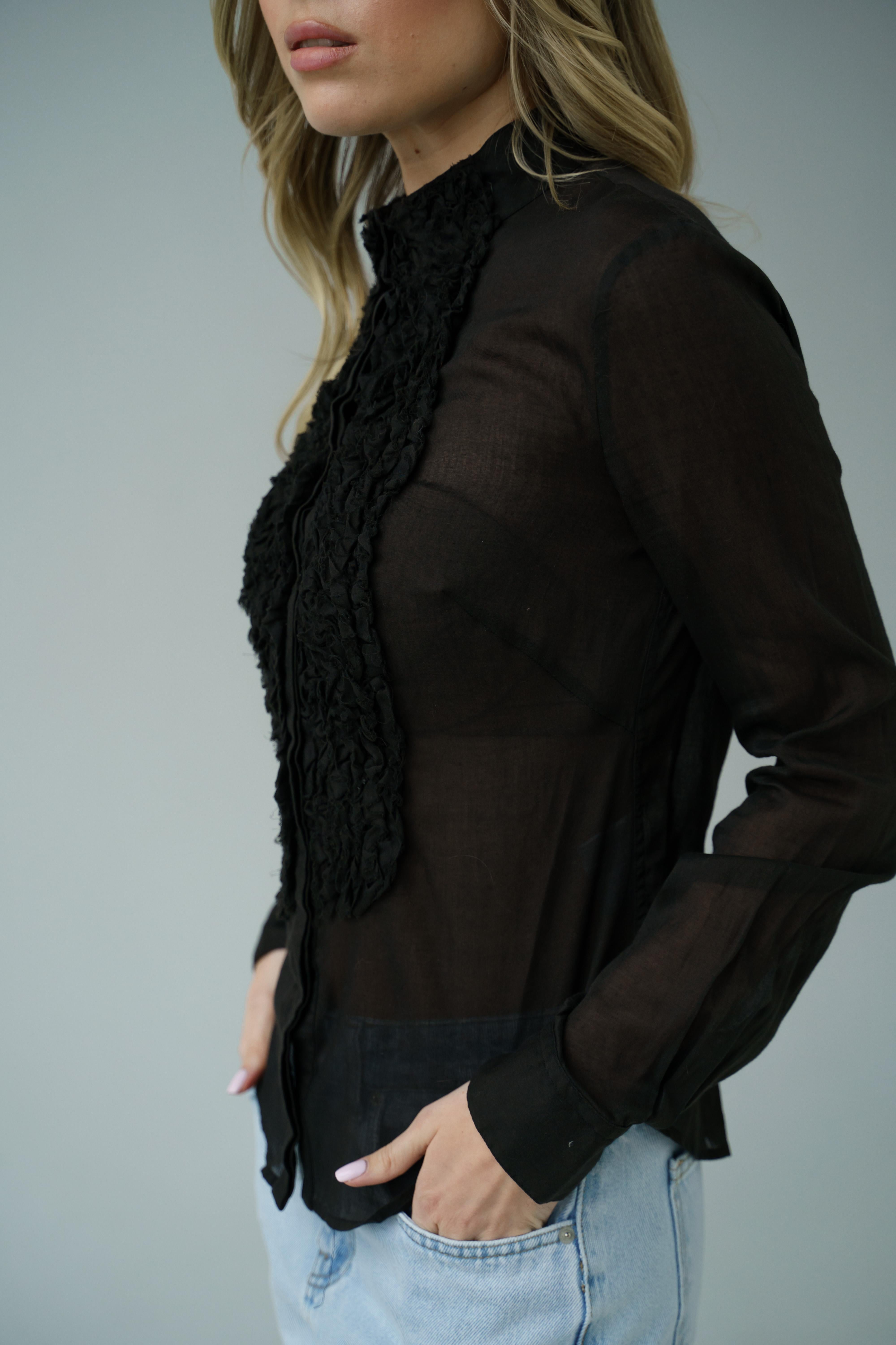 2005 Alexander McQueen cotton blouse In Good Condition For Sale In Алматинский Почтамт, KZ