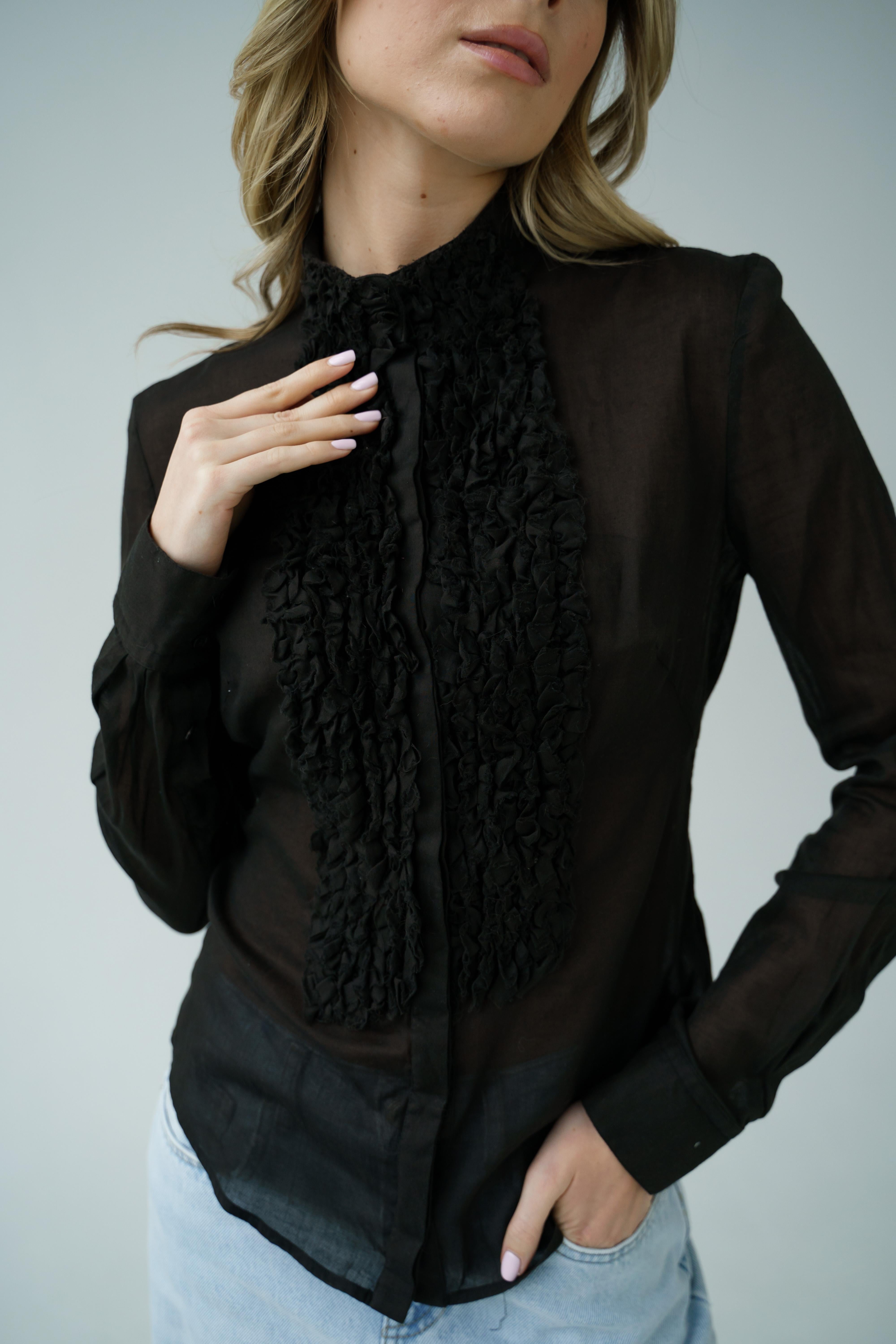 Women's 2005 Alexander McQueen cotton blouse For Sale