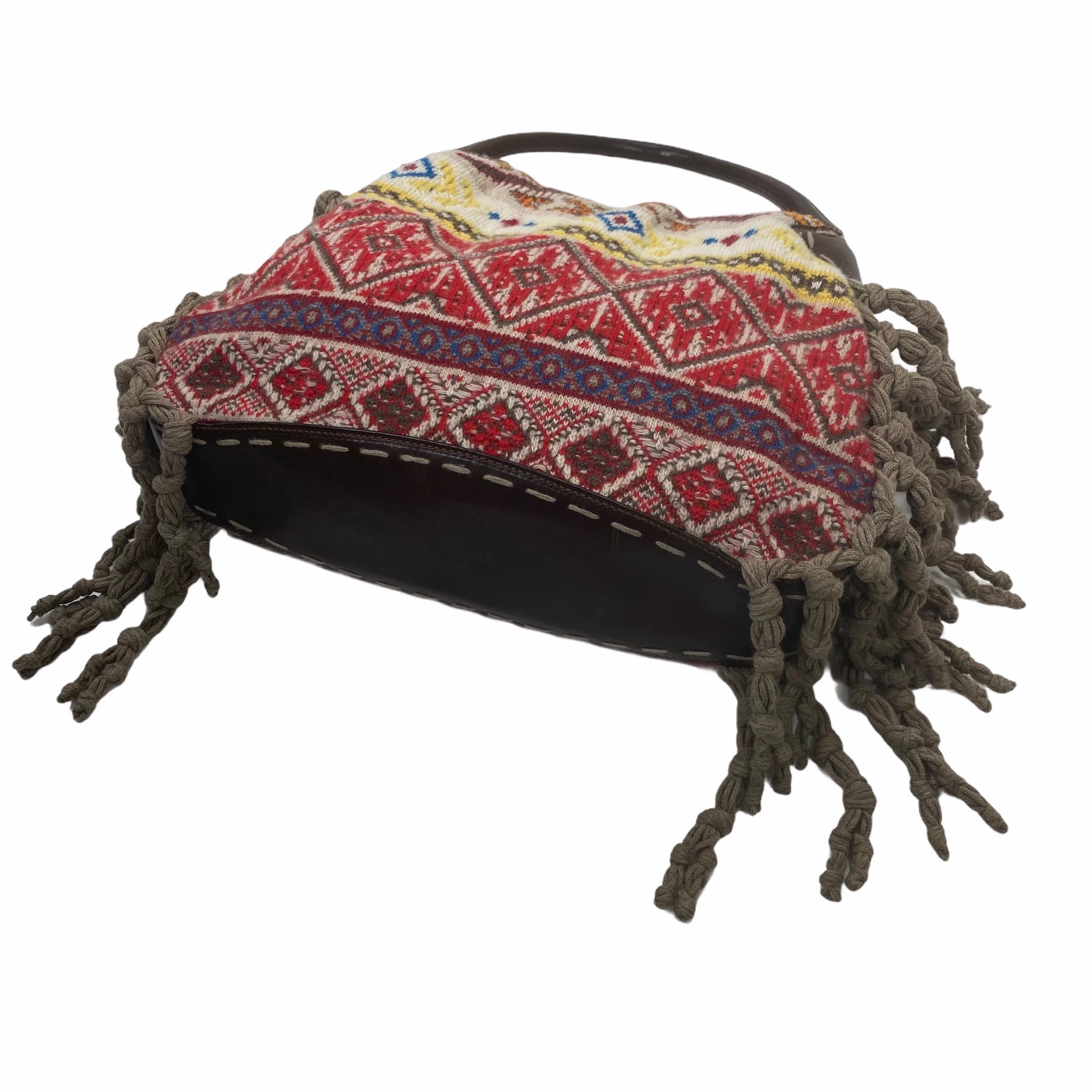 2005 Alexander McQueen Large Pompom runway bag In Excellent Condition In Montgomery, TX