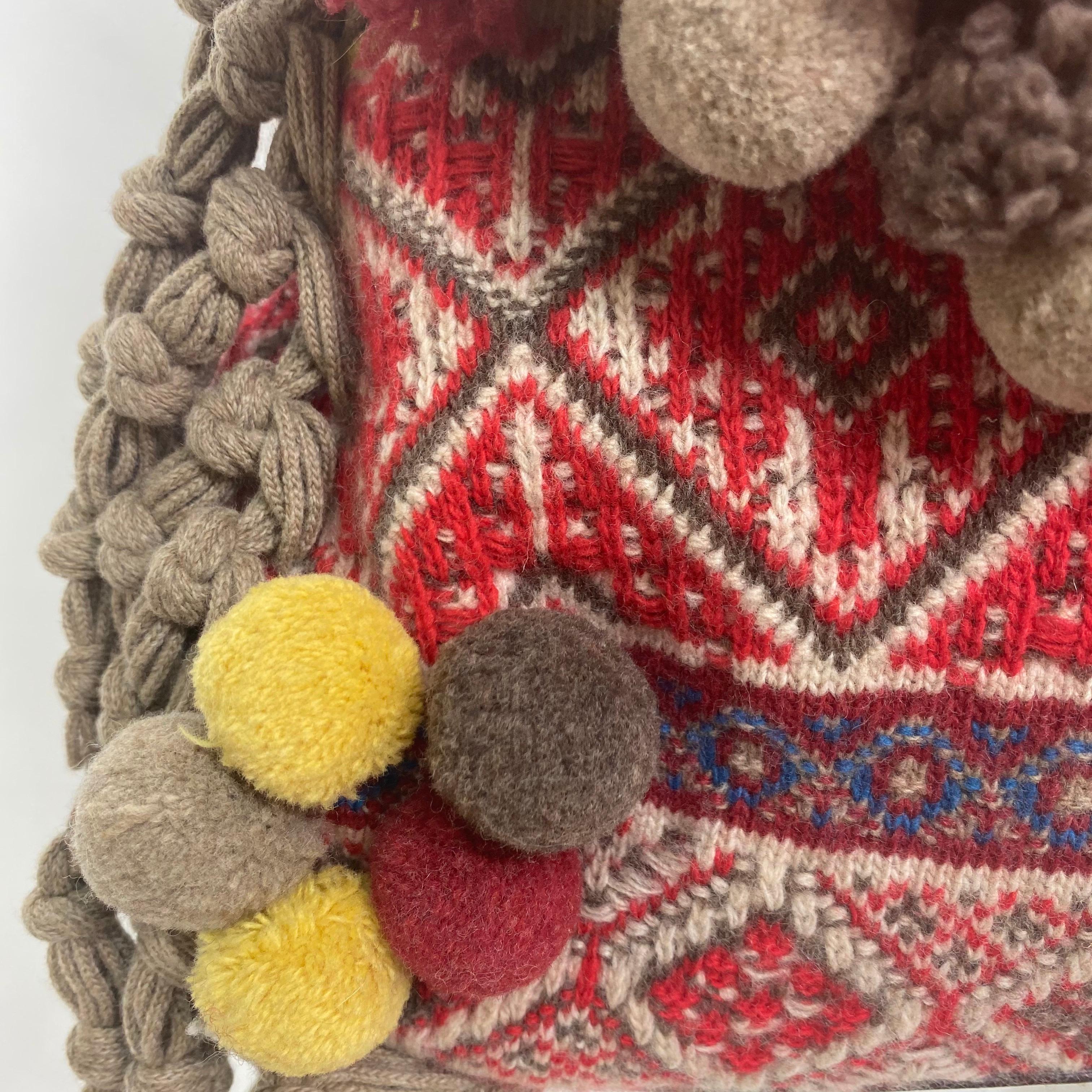 Women's 2005 Alexander McQueen Large Pompom runway bag