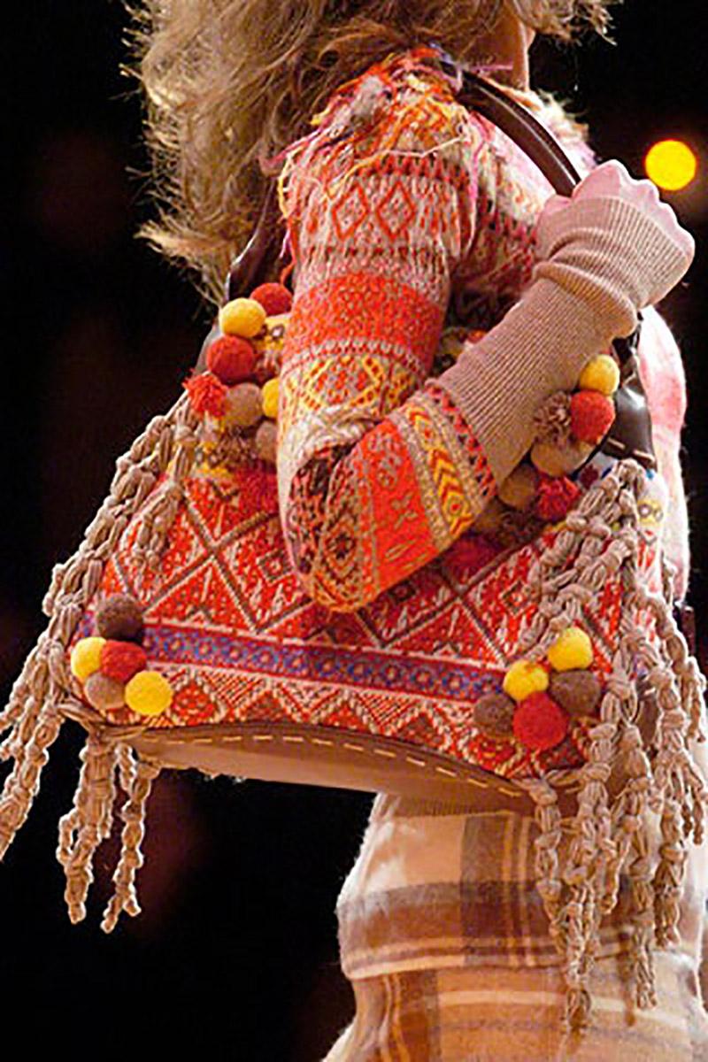 2005 Alexander McQueen Large Pompom runway bag 2