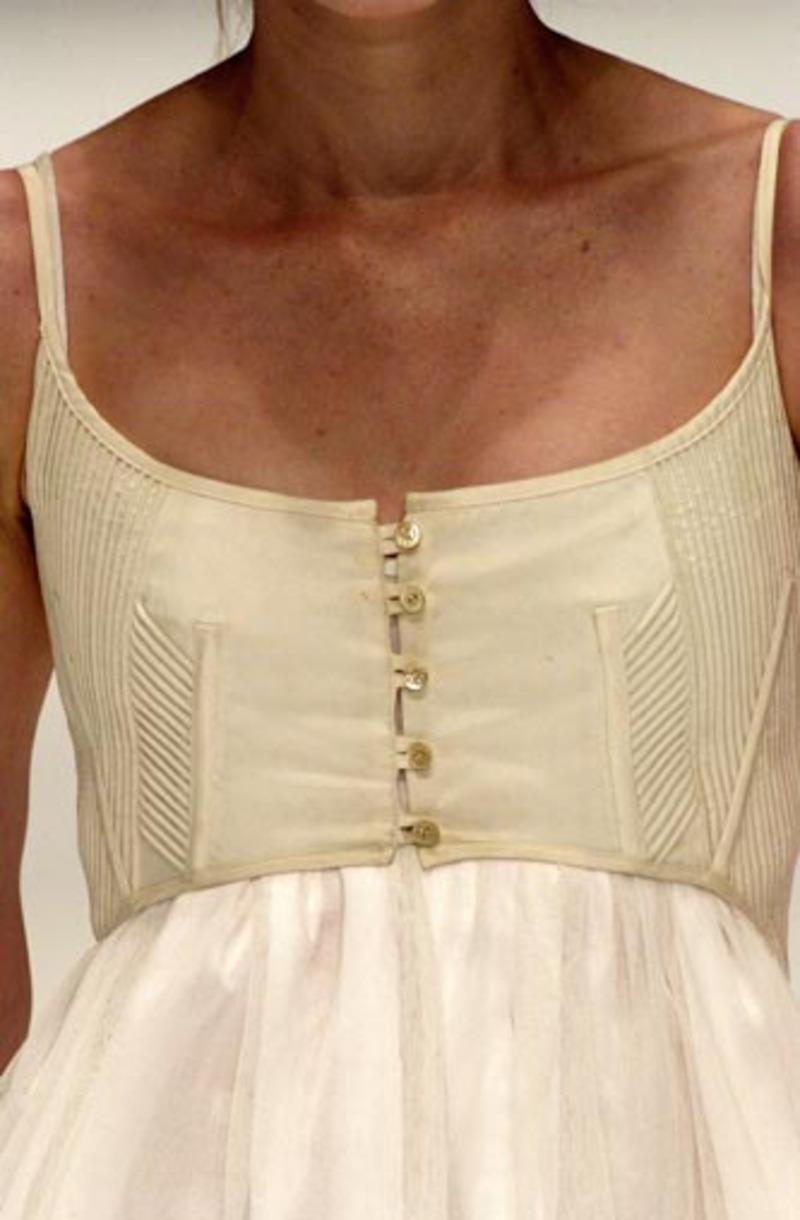 2005 Alexander McQueen corsetto da passerella verde menta in vendita 6