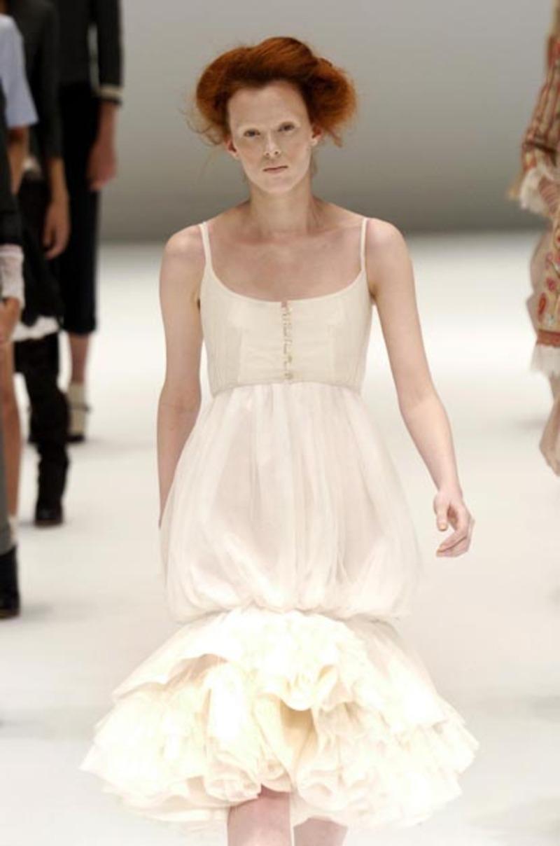2005 Alexander McQueen corsetto da passerella verde menta in vendita 7