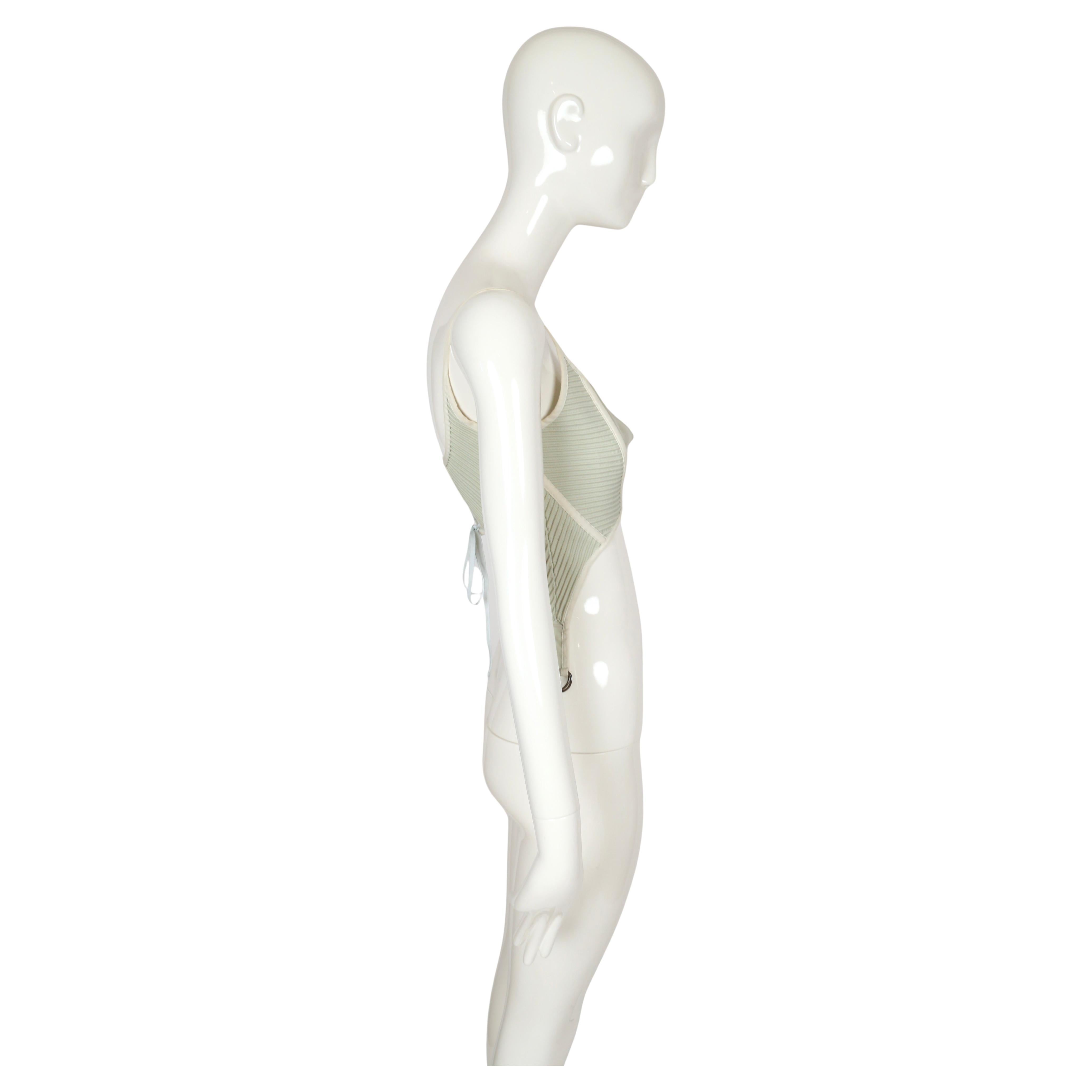 Grigio 2005 Alexander McQueen corsetto da passerella verde menta in vendita