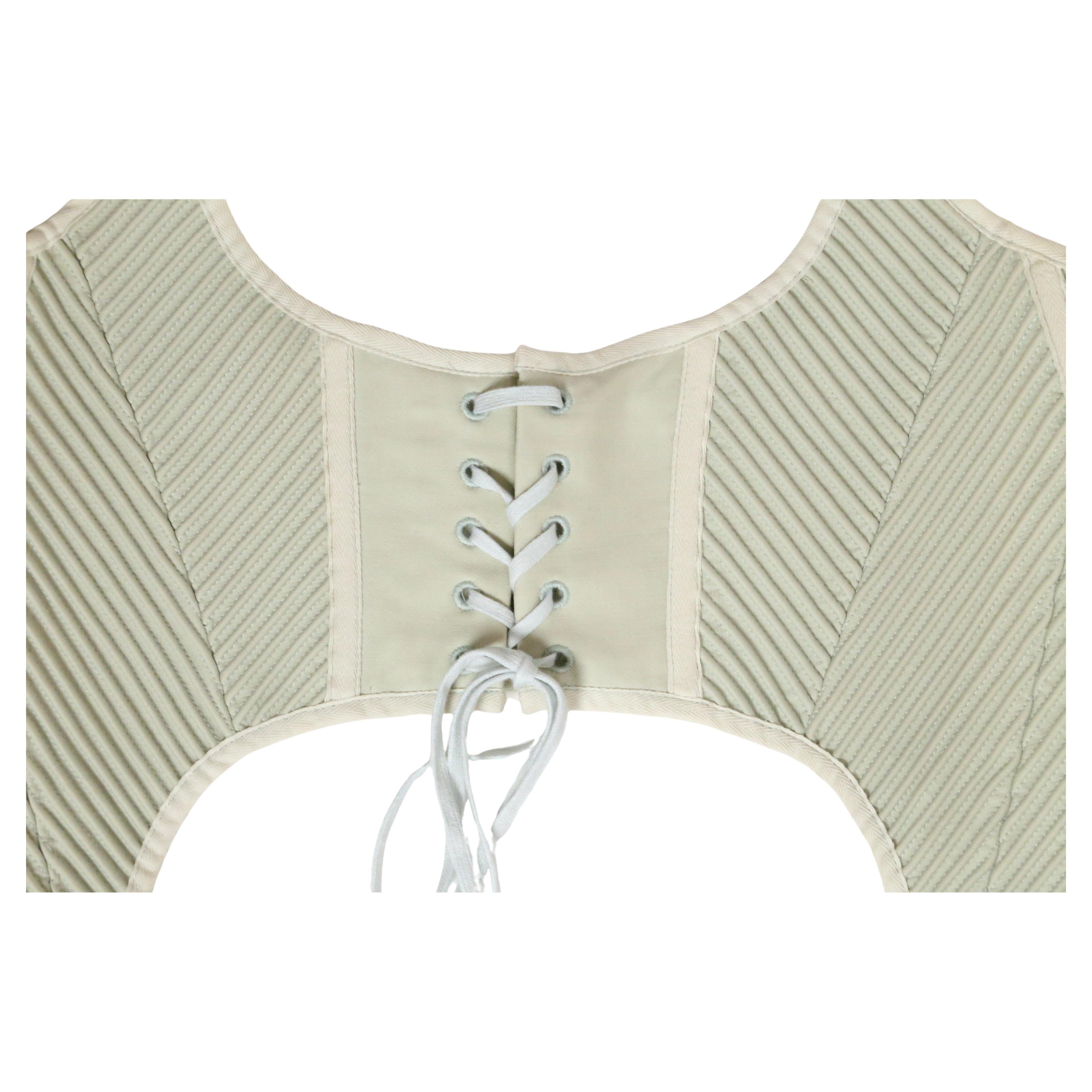 2005 Alexander McQueen corsetto da passerella verde menta in vendita 4