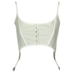 2005 Alexander McQueen corsetto da passerella verde menta