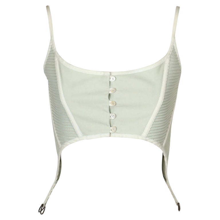 2005 ALEXANDER MCQUEEN mint green runway corset For Sale at 1stDibs