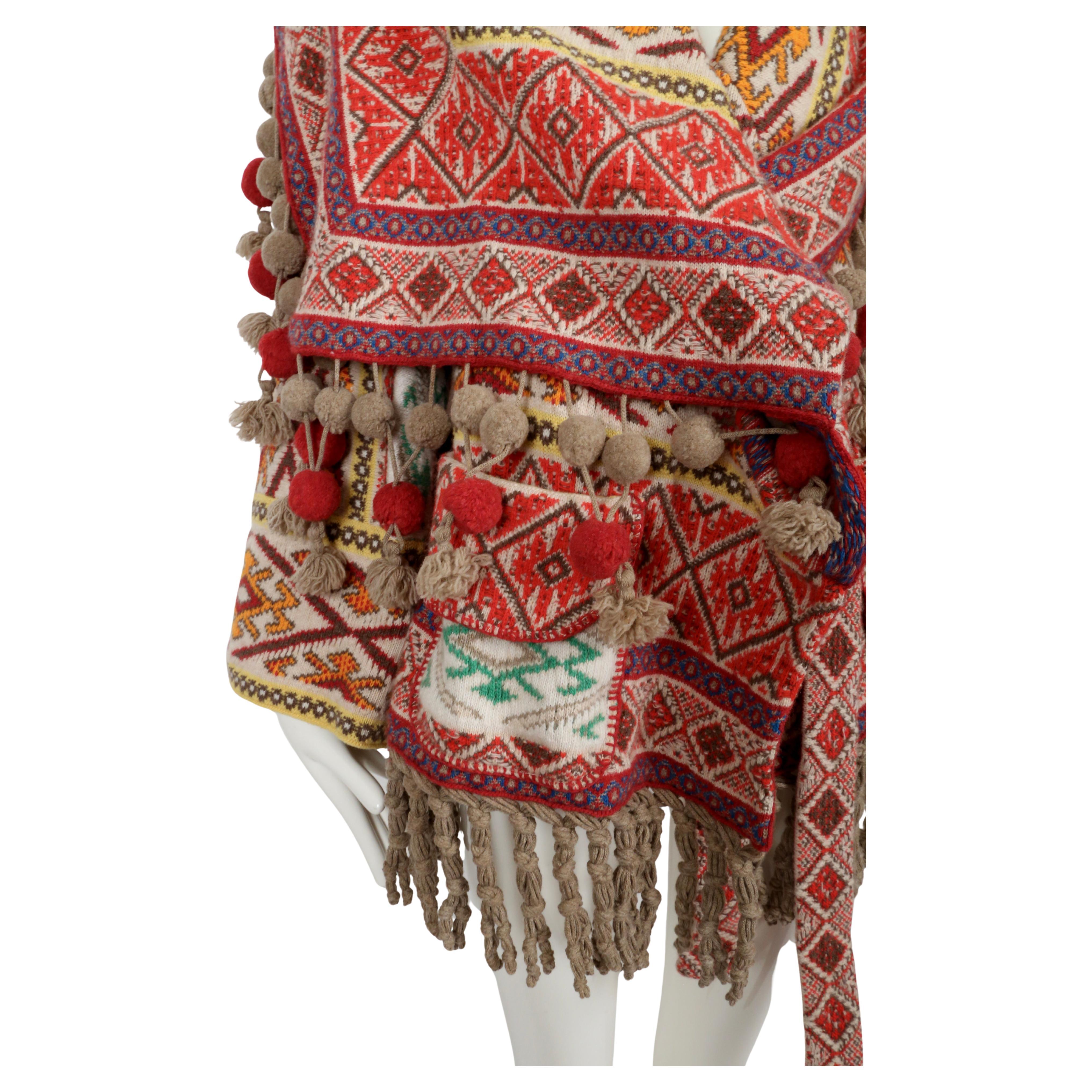 2005 ALEXANDER MCQUEEN runway fair isle RUNWAY pull coat en vente 1