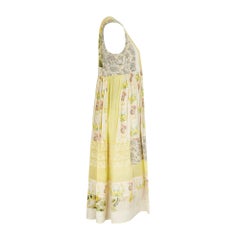 2005 Alexander McQueen Runway Yellow Patchwork Dress