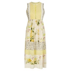 2005 Alexander McQueen Runway Yellow Patchwork Dress