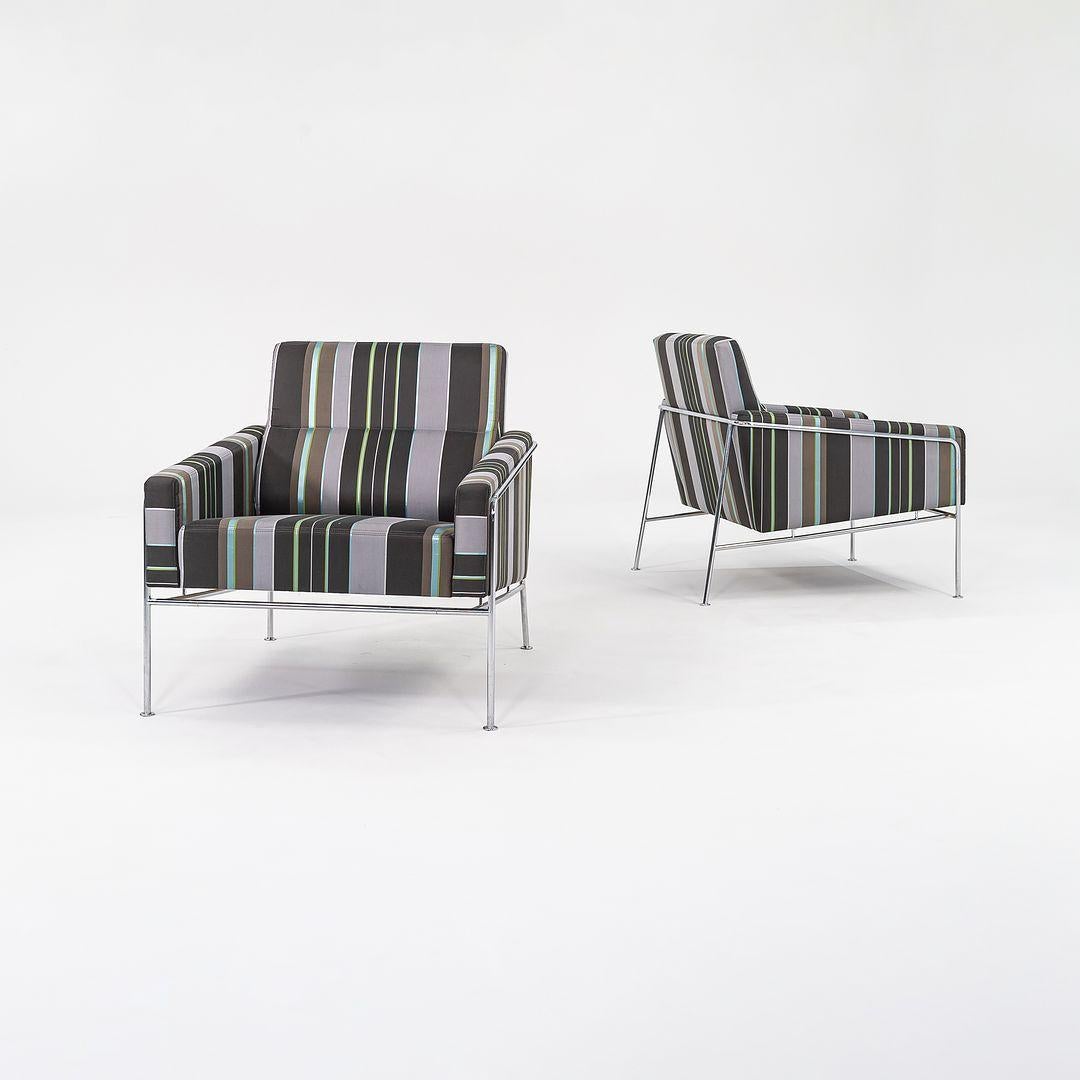 Contemporary 2005 Arne Jacobsen for Fritz Hansen Series 3300 Easy Lounge Chairs, 2x Available For Sale