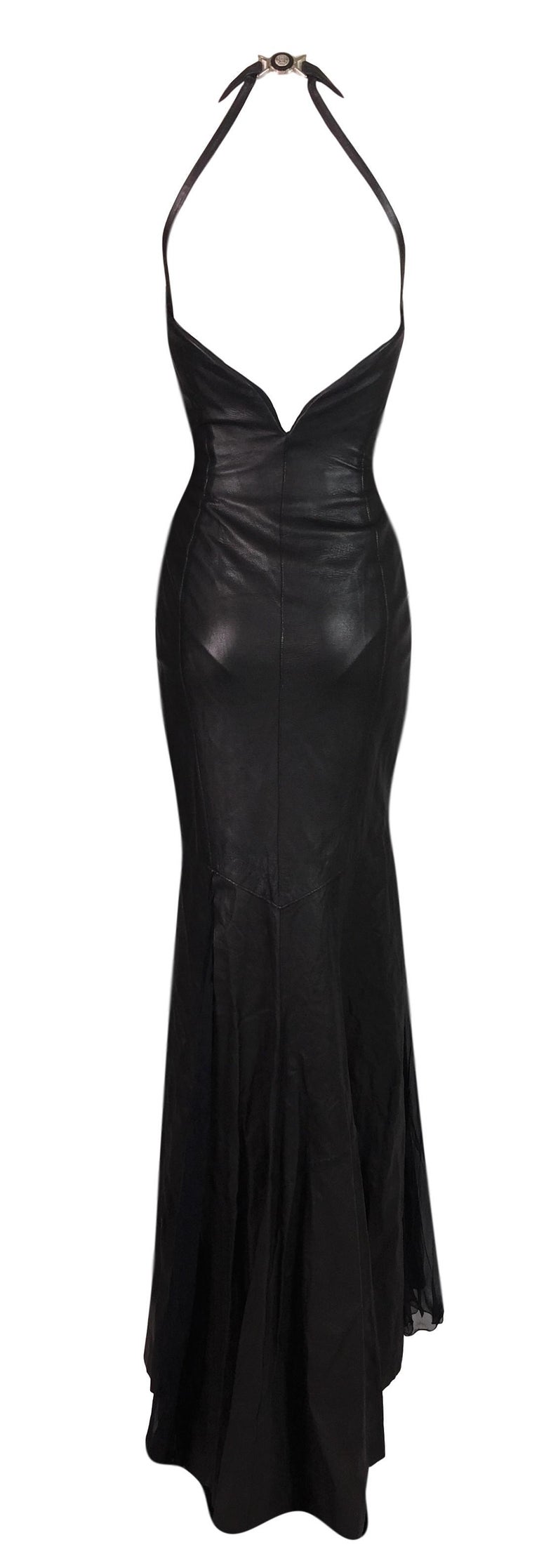 2005 Atelier Versace Haute Couture Black Leather Gown Dress On Angelina Jolie at 1stDibs | angelina jolie black leather dress, angelina jolie leather, angelina jolie atelier versace dress 2005 Atelier Versace Haute Couture Black Leather Gown Dress On Angelina Jolie at 1stDibs | angelina jolie black leather dress, angelina jolie leather, angelina jolie atelier versace dress