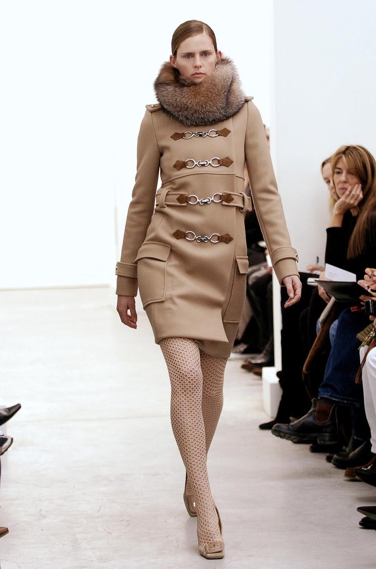 2005 BALENCIAGA by NICOLAS GHESQUIERE tan wool runway coat with toggles at  1stDibs | balenciaga 2005