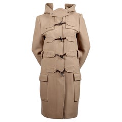 2005 BALENCIAGA by NICOLAS GHESQUIERE tan wool runway coat with toggles