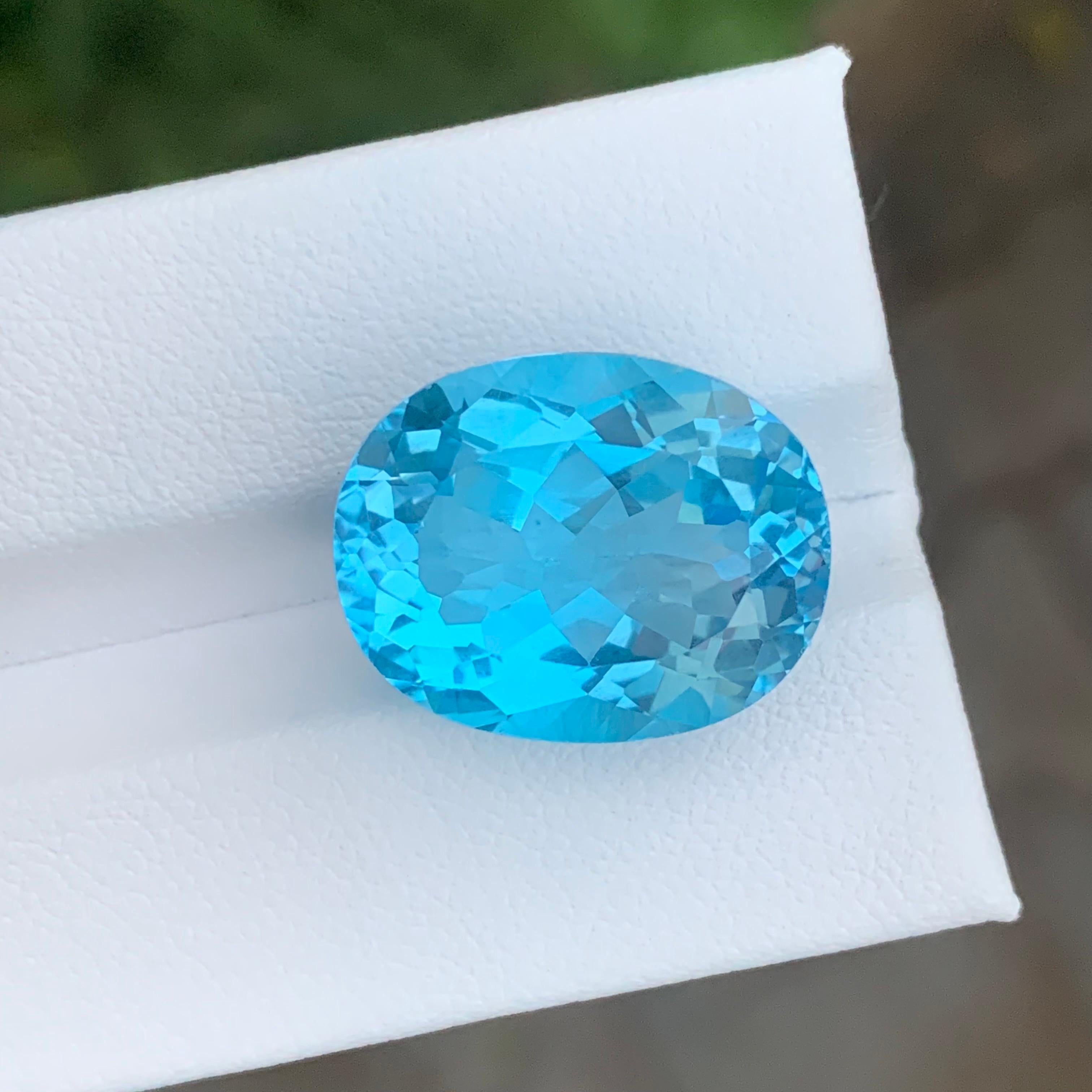 20.05 Carat Natural Loose Blue Topaz Oval Shape Gemstone im Angebot 1