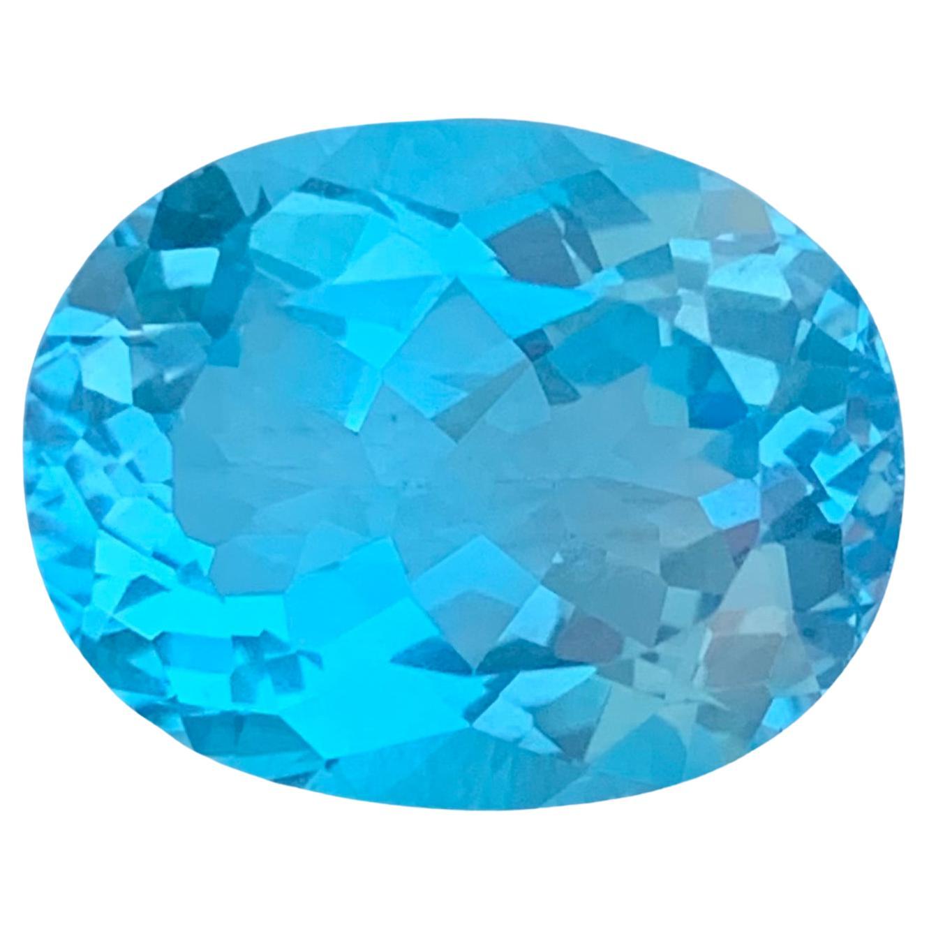 20.05 Carat Natural Loose Blue Topaz Oval Shape Gemstone