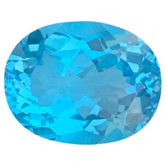 20.05 Carat Natural Loose Blue Topaz Oval Shape Gemstone