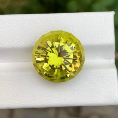 20.05 Carat Natural Loose Green Gold Lemon Quartz Round Shape Gemstone (pierre précieuse de forme ronde)