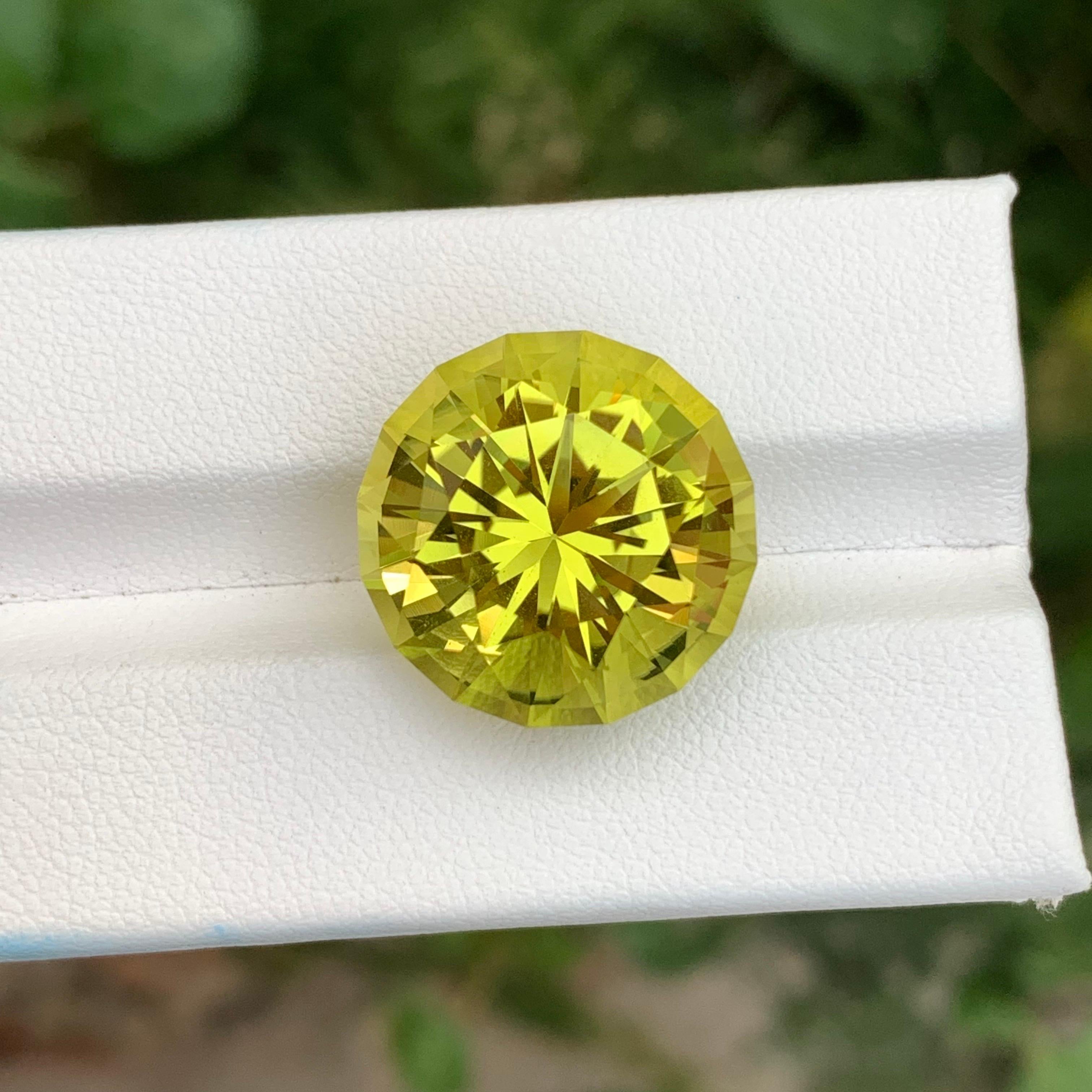 20.05 Carat Natural Loose Green Gold Lemon Quartz Round Shape Gemstone (pierre précieuse de forme ronde) Neuf - En vente à Peshawar, PK