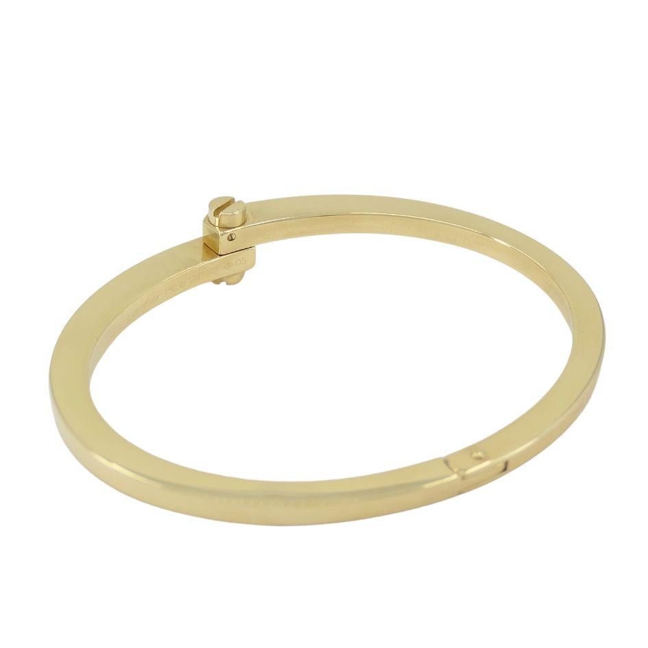 2005 Bracelet à charnière en or 18k de Cartier Menotte en vente 6
