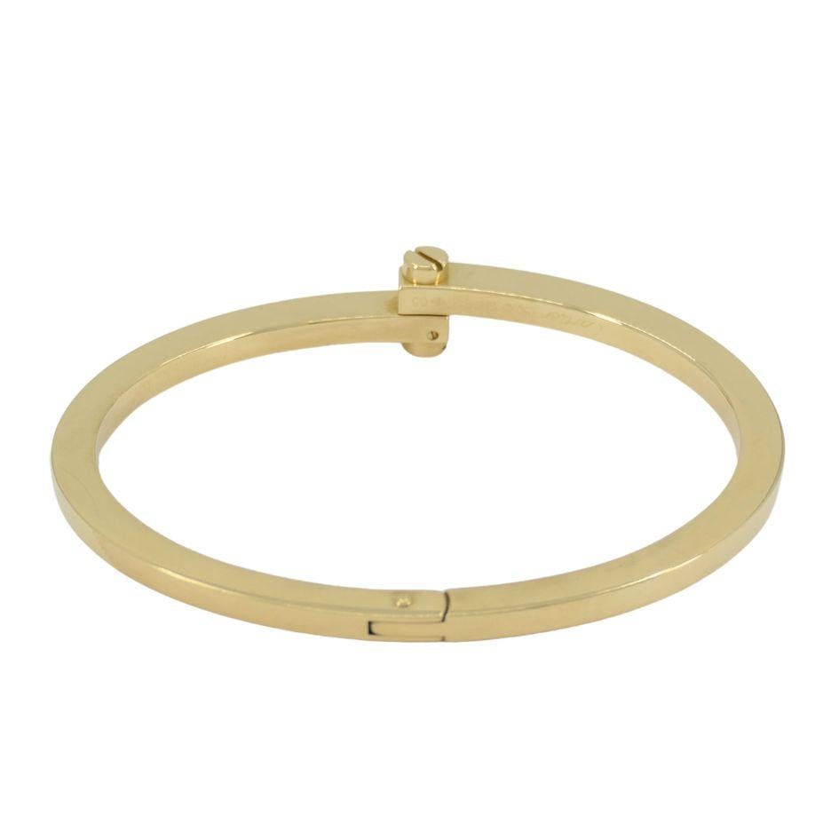 2005 Bracelet à charnière en or 18k de Cartier Menotte en vente 3
