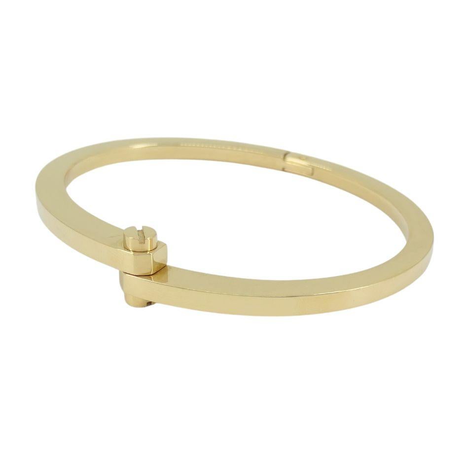 2005 Bracelet à charnière en or 18k de Cartier Menotte en vente 5