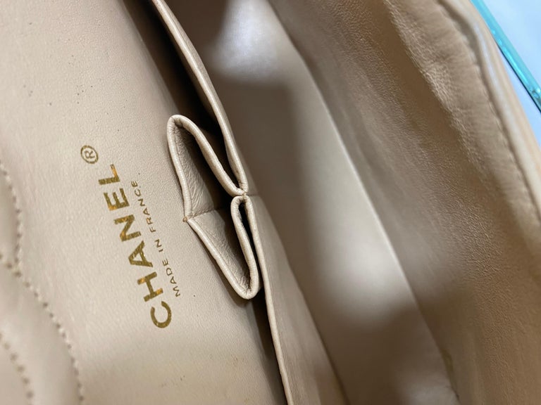 2005 Chanel 2.55 Timeless Beige Leather With Bicolor Chain
