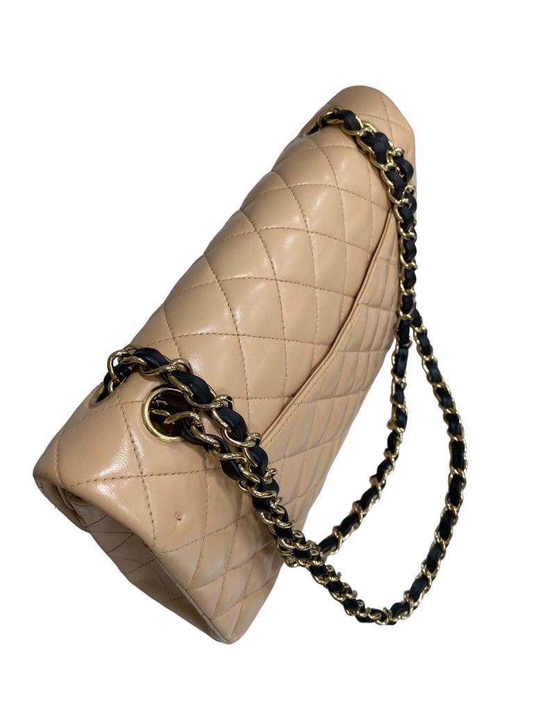 2005 Chanel 2.55 Timeless Beige Leather With Bicolor Chain For Sale at  1stDibs