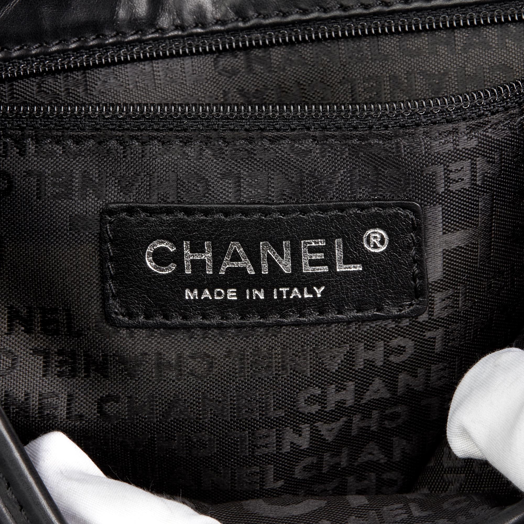 2005 Chanel Black Quilted Aged Calfskin Leather Timeless Messenger Flap Bag 4