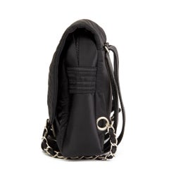 2005 Chanel Black Quilted Nylon Sports Line Backpack