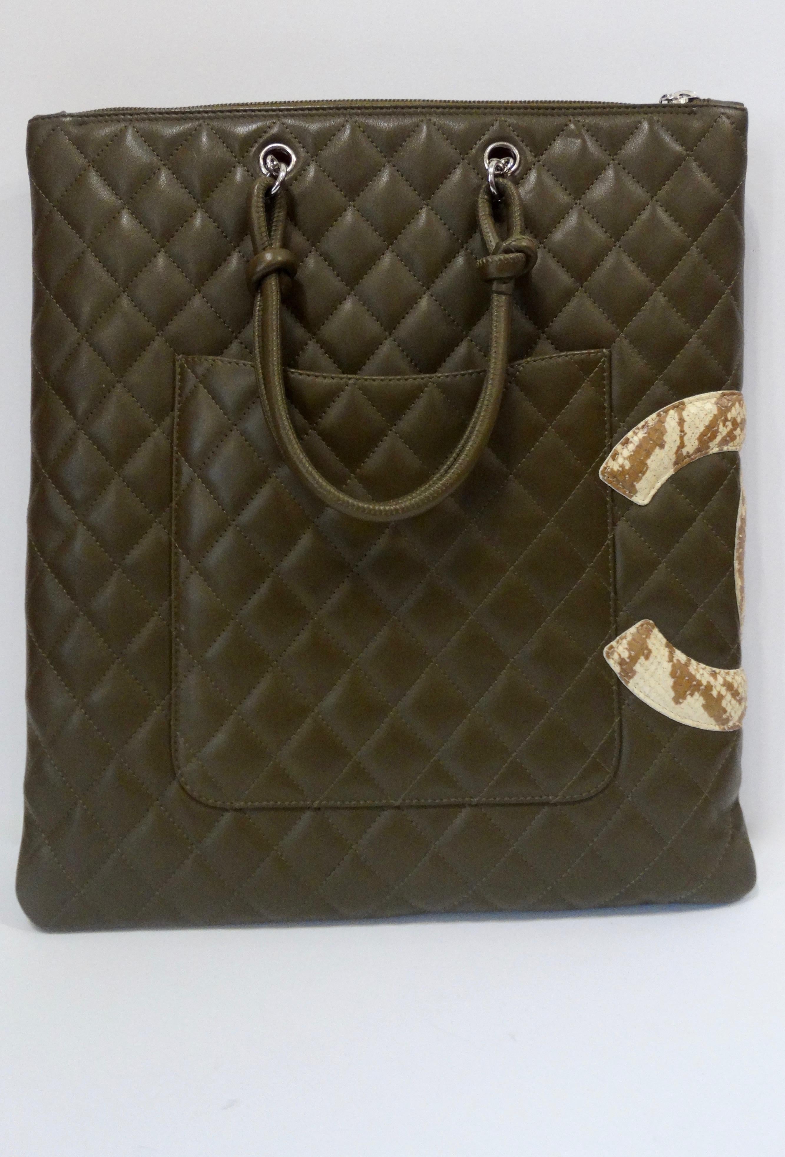 chanel olive green bag