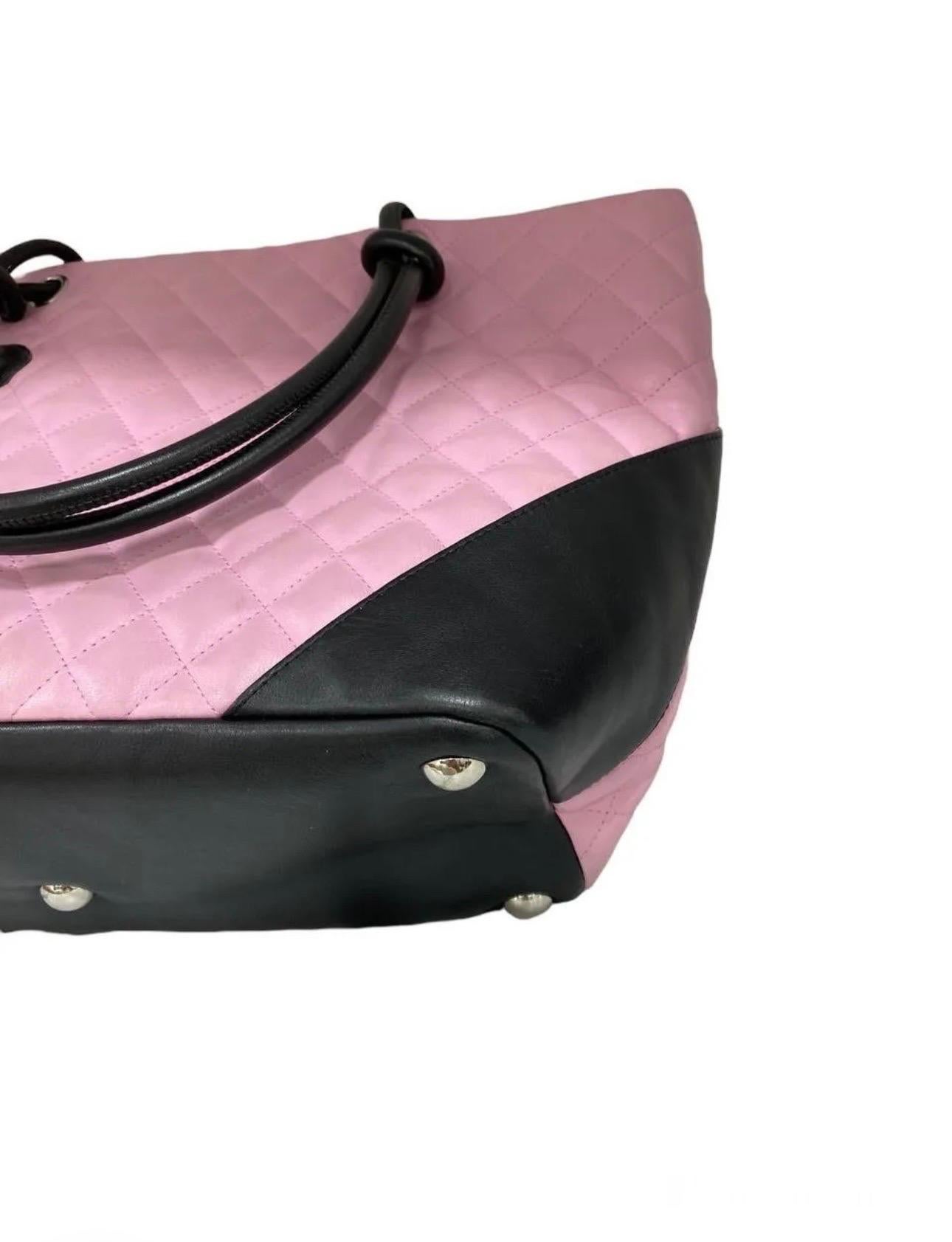 Women's 2005 Chanel Cambon Pink Leather Shoulder Bag 