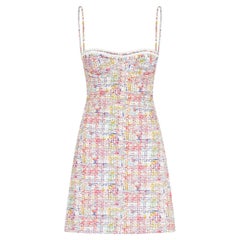 2005 Chanel Cruise Balconette Watercolour Print Dress