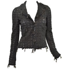 2005 Chanel Houndstooth Mesh Knit Jacket