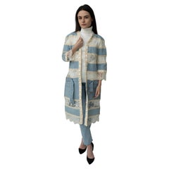 2005 Christian Dior & Galliano Denim Coat trench s/s RTW FR 46