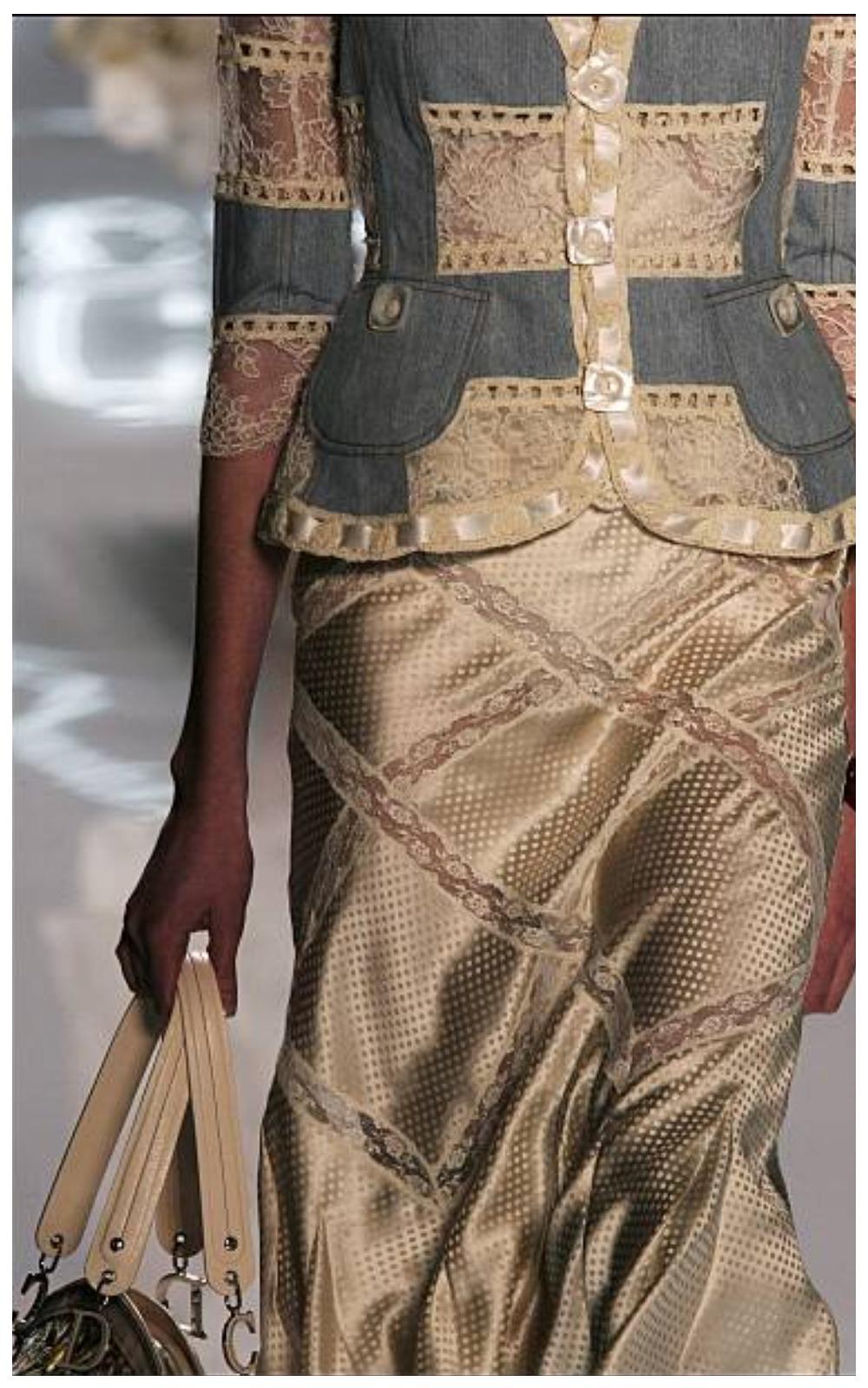 Fall 2005 Christian Dior Supermodel Length Navy Side Button Dress main image 1
