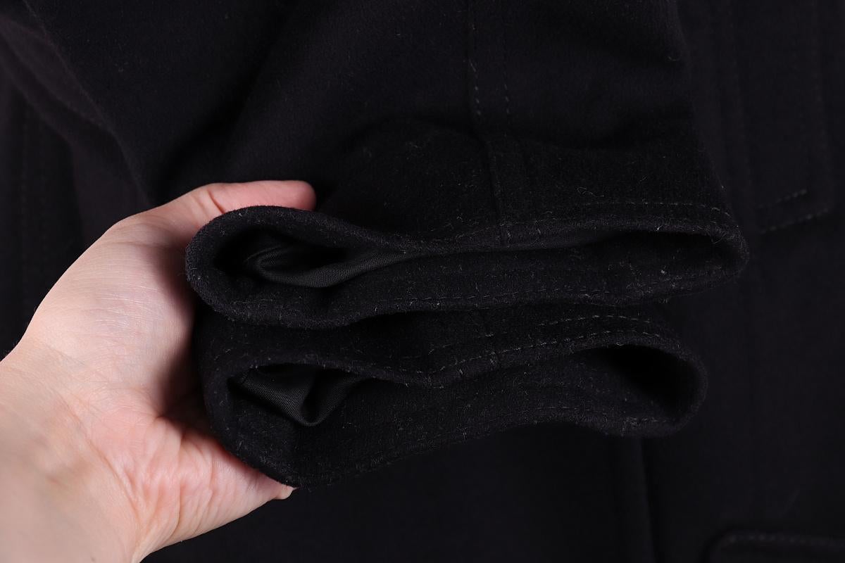 Noir 2005 Christian Dior & Galliano Manteau en laine et cachemire en vente