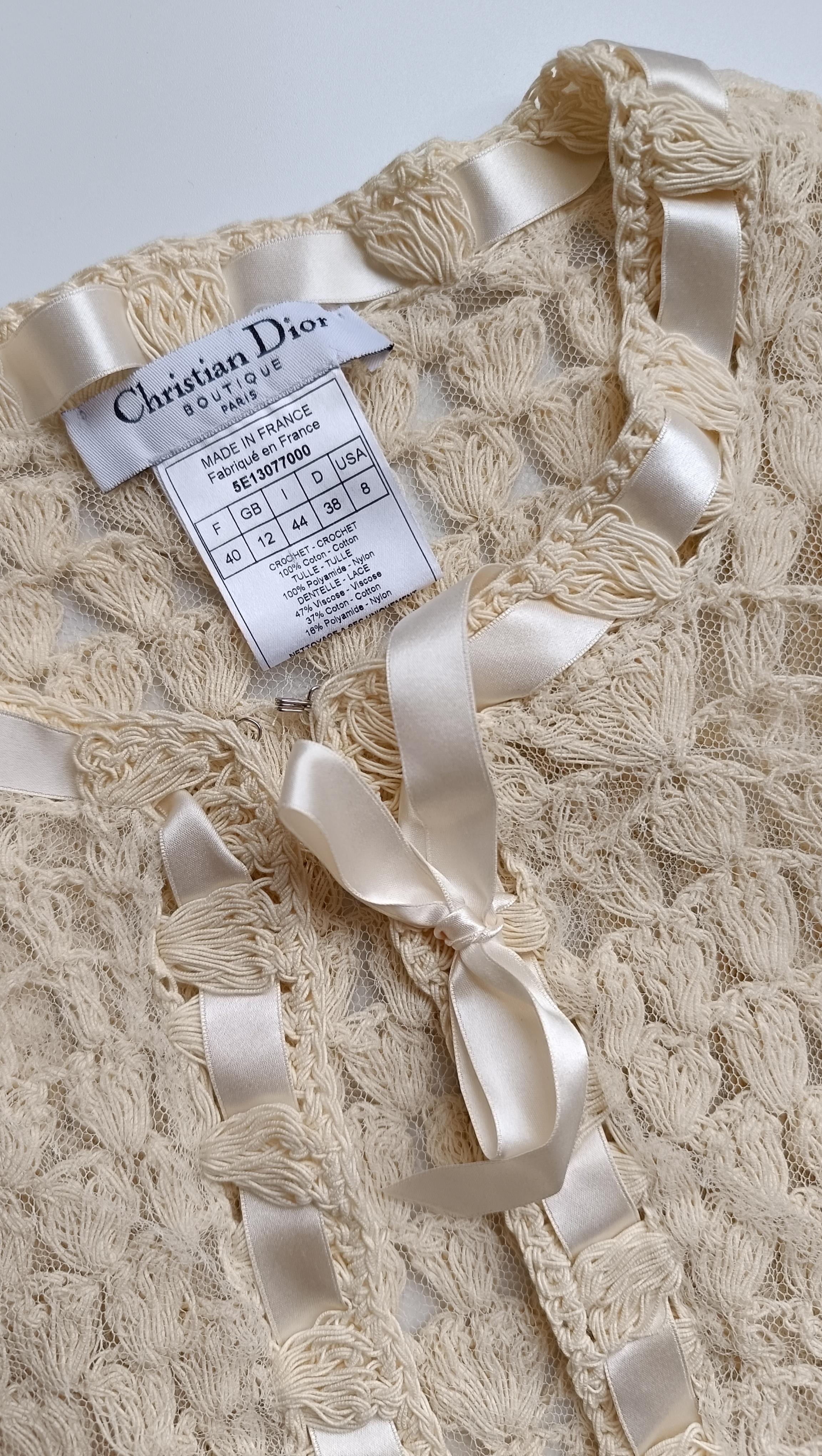 2005 Galliano para Christian Dior Pasarela Chaqueta de tul Primavera / verano 2005 en venta 12