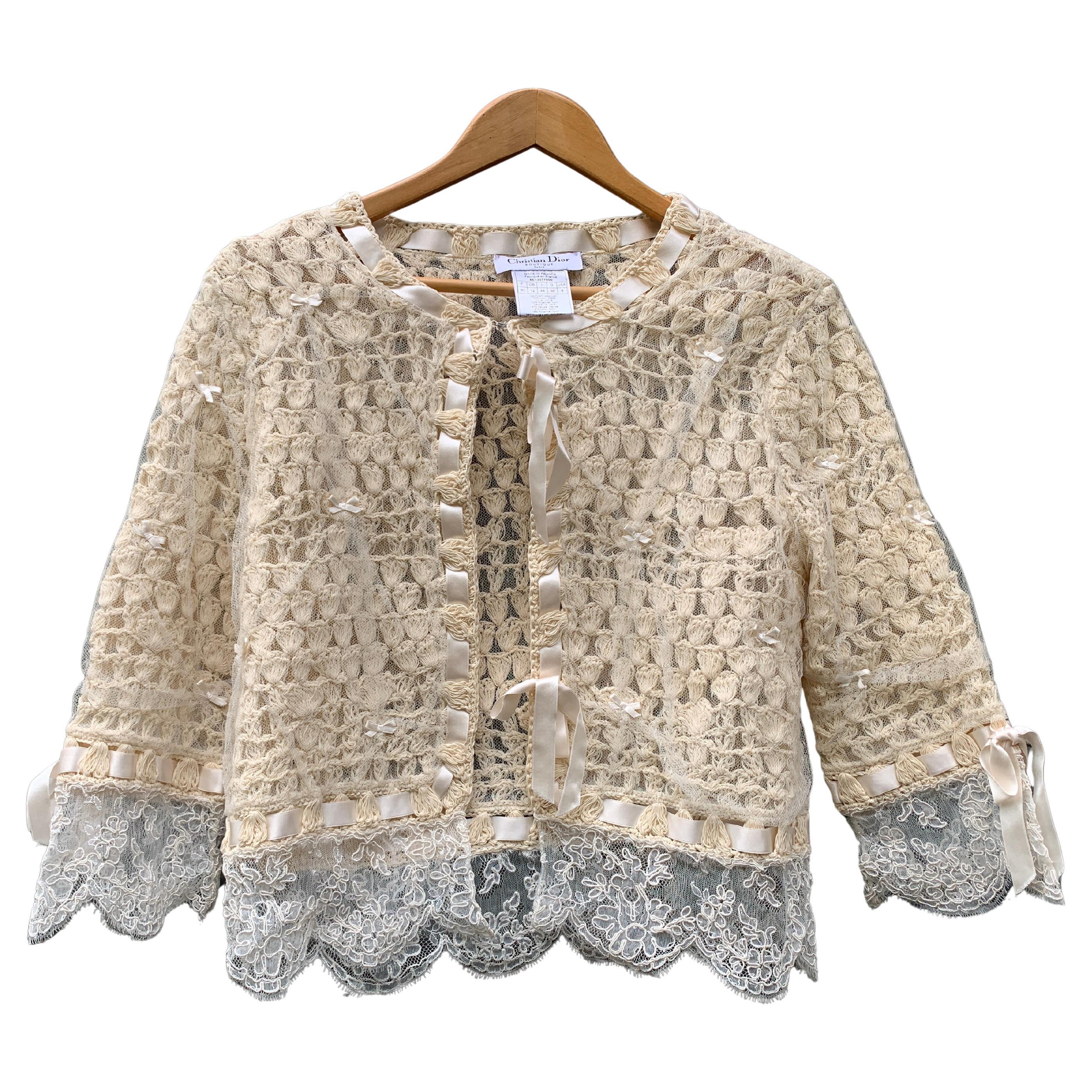 2005 Galliano para Christian Dior Pasarela Chaqueta de tul Primavera / verano 2005