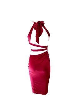 2005 Gucci Raspberry Pink Cut-Out Dress