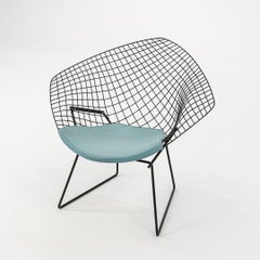 2005 Harry Bertoia para Knoll Sillones Diamond Lounge con asiento azul